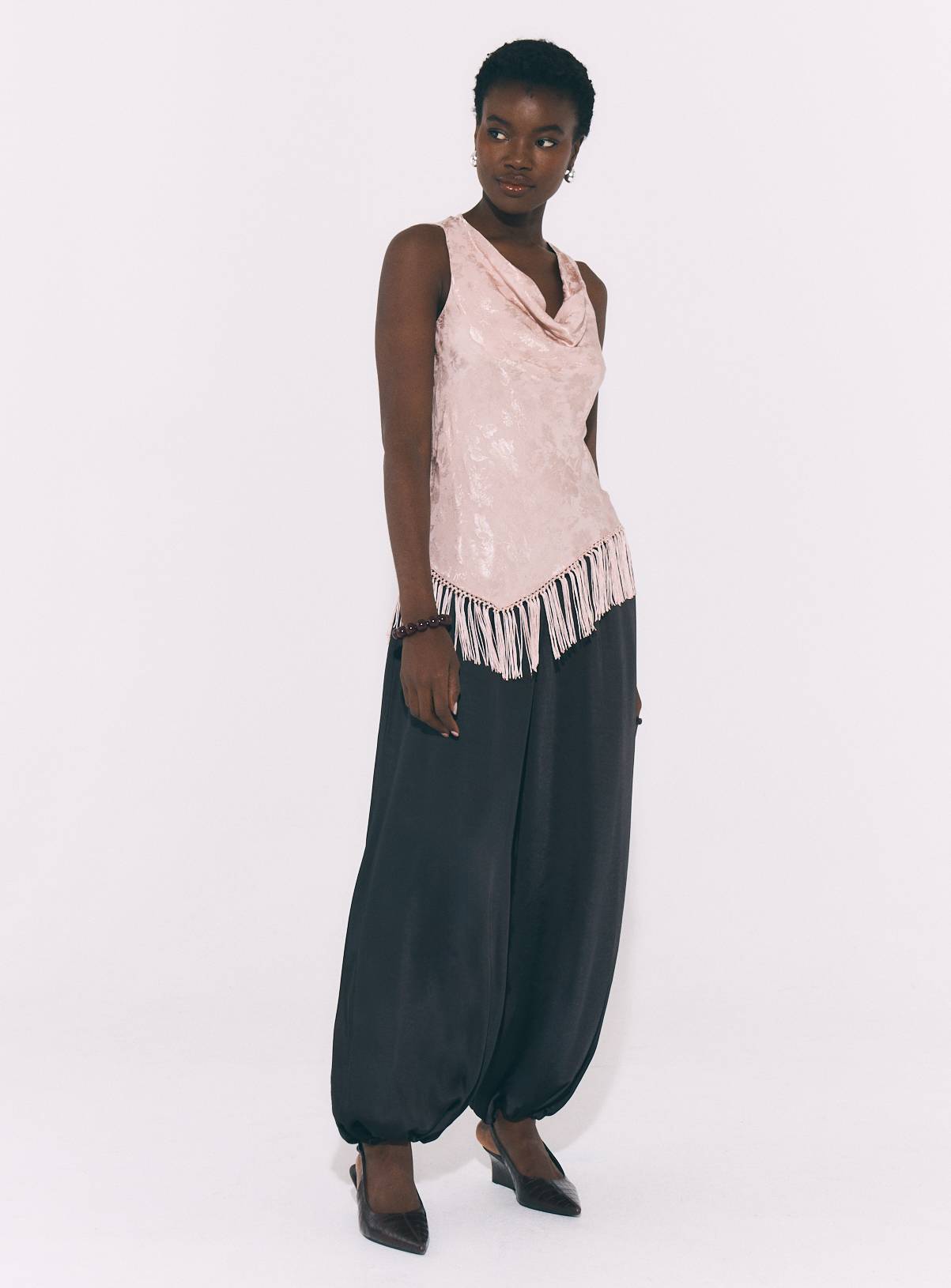 Jacquard Fringe Asymmetric Top 20 - Image 2